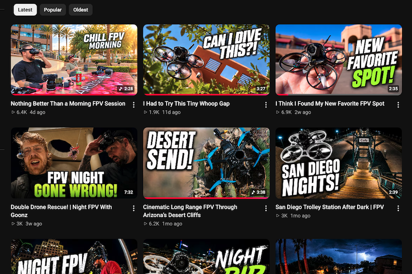Hemmingson FPV YouTube videos